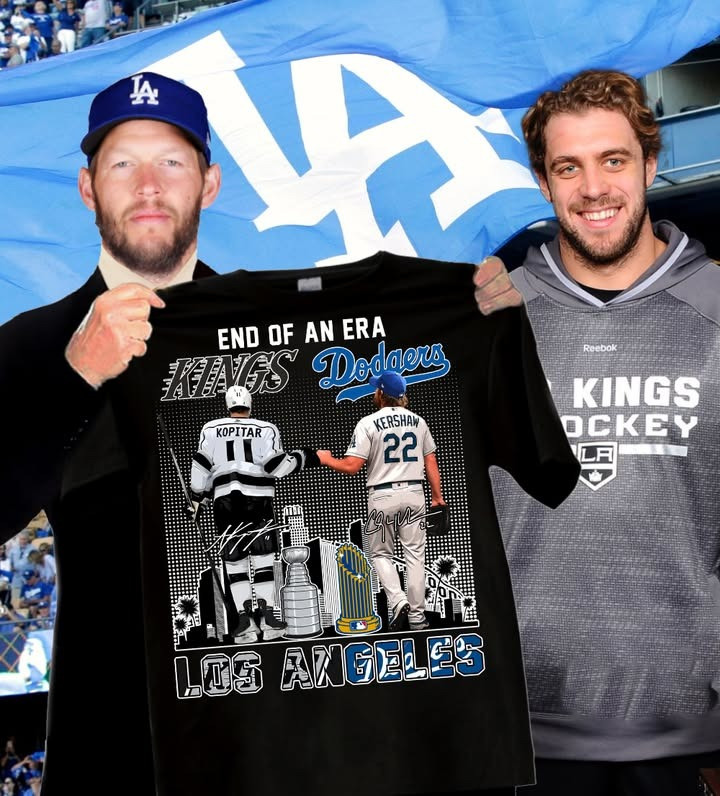 End Of An Era Los Angeles Kings X Dodgers T-Shirt Sports Memorial Clothing Gifts For Sport Fans-1