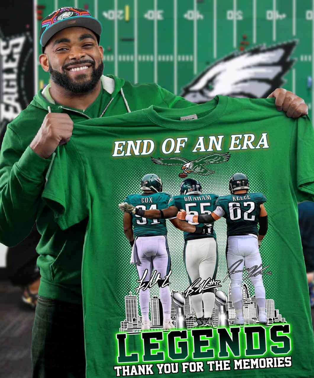 End Of An Era Philadelphia Eagles Legends Shirt Thank You For The Memories Fan Gifts-1