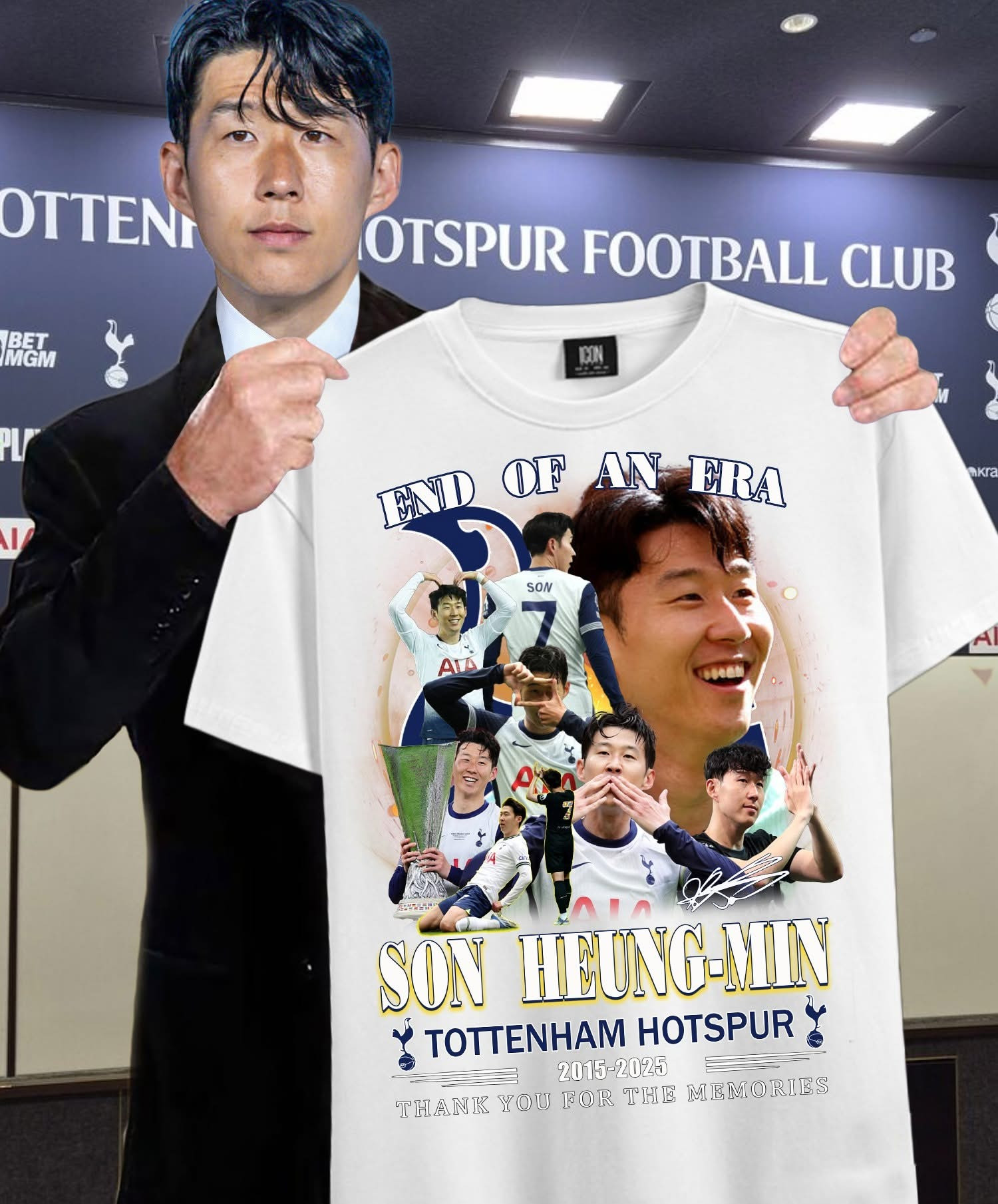 End Of An Era Son Heung-Min Tottenham Hotspur T-Shirt 2015 2025 Best Gifts For Fans-1 End Of An Era Son Heung-Min Tottenham Hotspur T-Shirt 2015 2025 Best Gifts For Fans-1