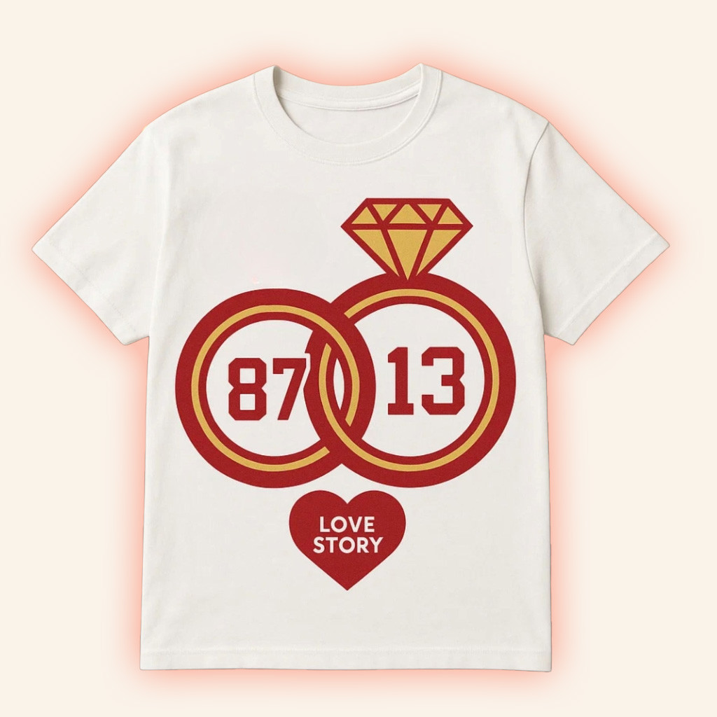 Engagement Rings 87 13 Love Story Taylor And Travis Shirt Fan Merch Gifts For Besties-1
