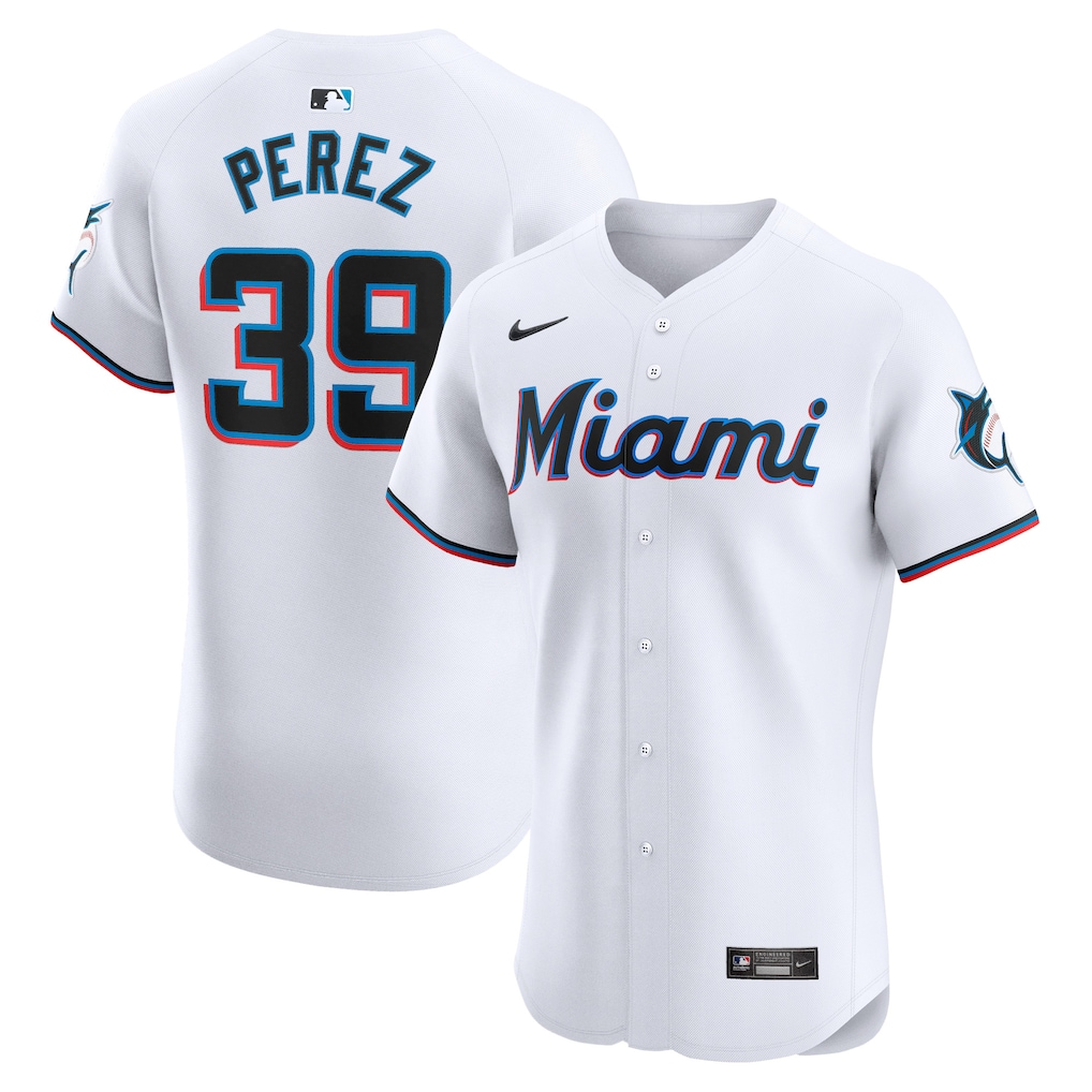 Eury Perez Miami Marlins Nike Home Elite Player Jersey - White-1