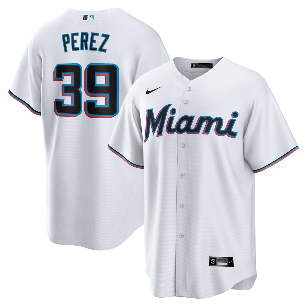 Eury Perez Miami Marlins Nike Home Replica Jersey - White-1