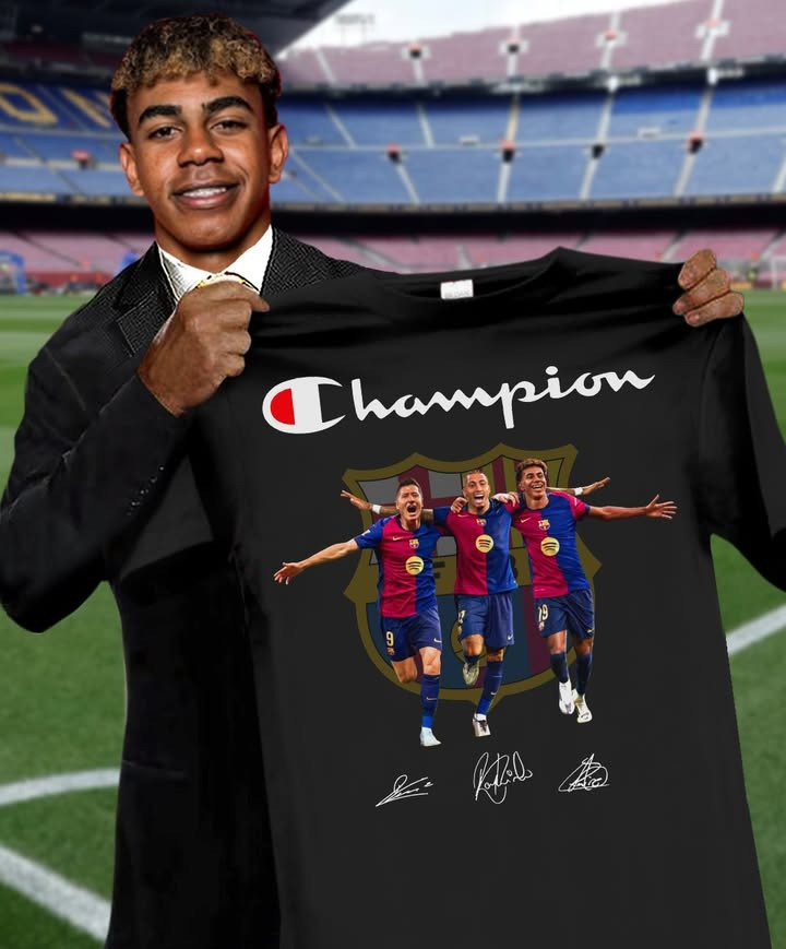 FC Barcelona Champion T-Shirt F.C. Barcelona Themed Gifts For Fans For Him-1
