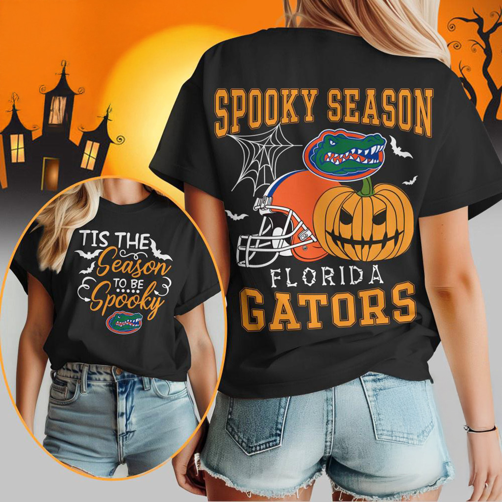 Florida Gators 2025 NCAA Halloween Spooky Season Vintage T-Shirt Florida Gators Merch-1