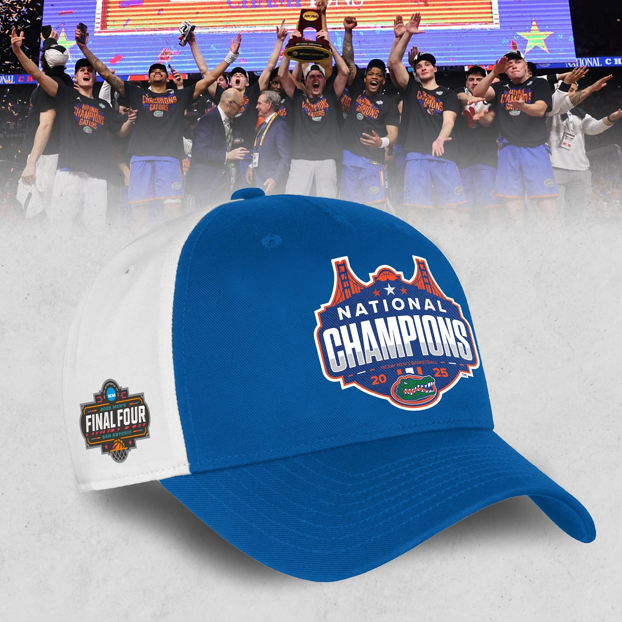 Florida Gators National Champions 2025 Hat Men's Basketball Championship Ball Cap Fan Merch-1 Florida Gators National Champions 2025 Hat Men's Basketball Championship Ball Cap Fan Merch-1