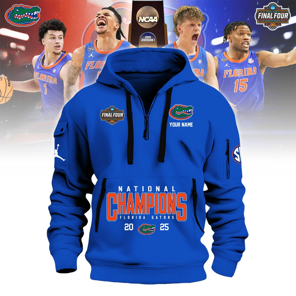Florida Gators National Champions 2025 Quarter Zip Hoodie Gators Championship Merch Unique-1