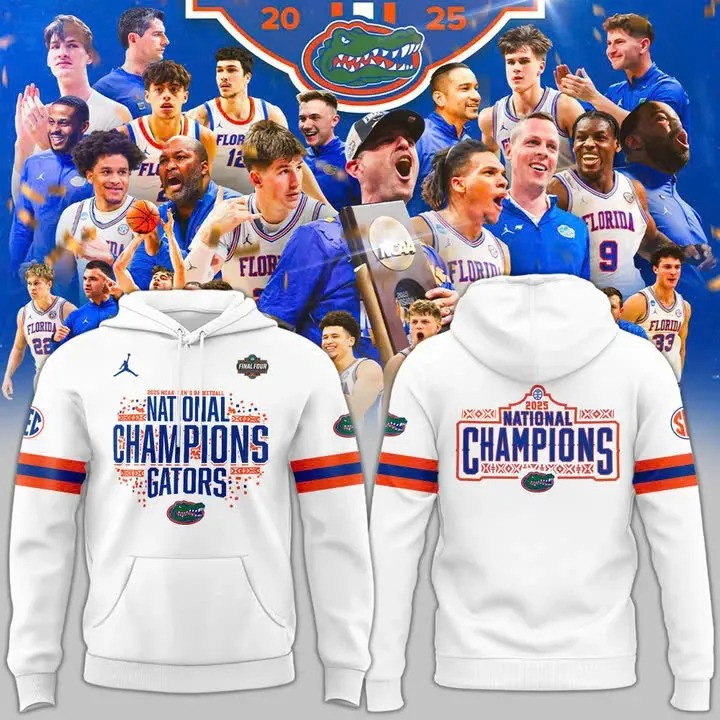 Florida Gators National Championship Hoodie 2025 NCAA Men's Basketball Clothing Fan Gear-1