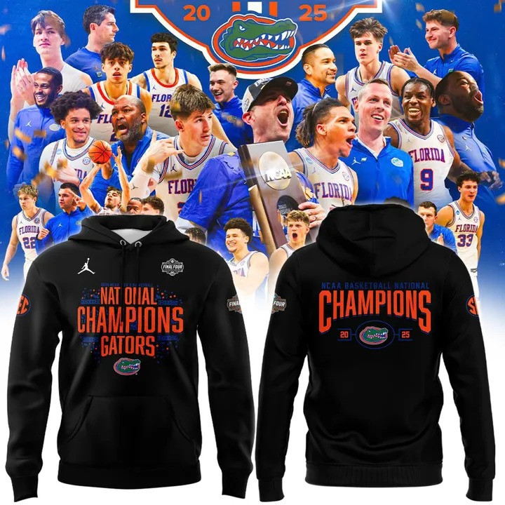 Florida Gators National Championship Hoodie 2025 NCAA Men's Basketball Fan Cool Gear Gifts-1