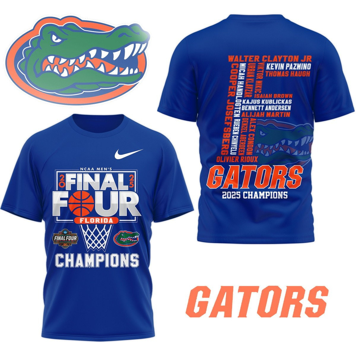 Florida Gators National Championship Shirt 2025 NCAA Men's Basketball Final Four Merch-1