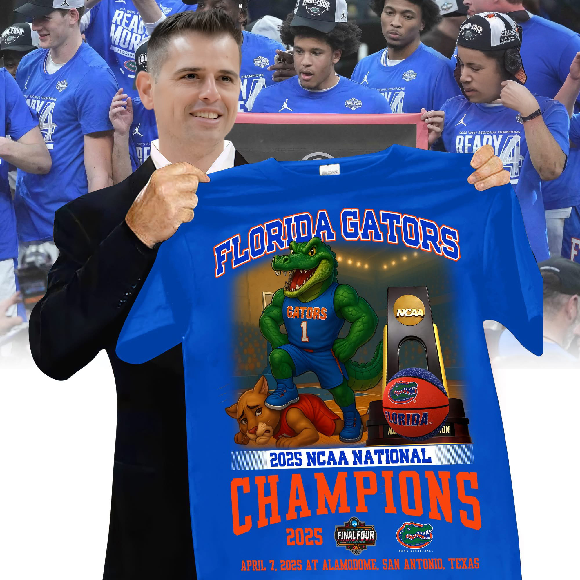 Florida Gators National Championship Shirt 2025 NCAA Men's Basketball Merch Clothing-1