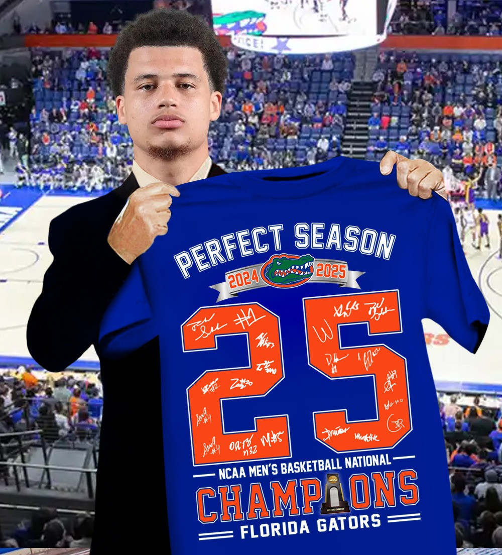 Florida Gators National Championship Shirt 2025 Perfect Season 25 NCAA Men's Basketball-1