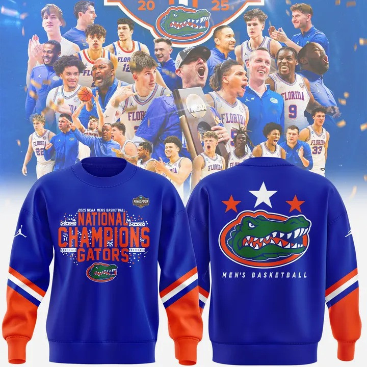 Florida Gators National Championship Sweatshirt 2025 NCAA Men's Basketball Fan Merch Gifts-1