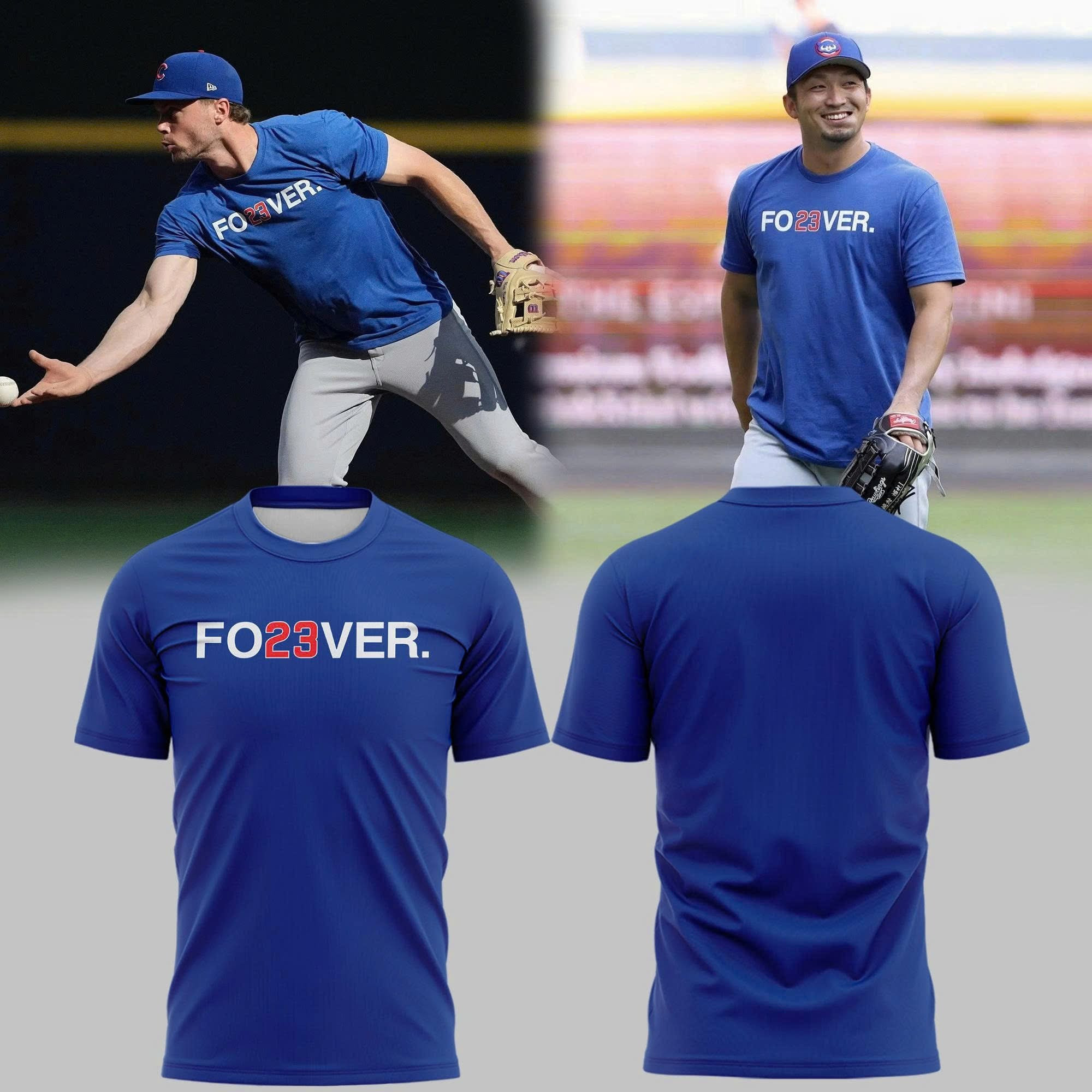 Fo23Ver Shirt In Loving Memory Of Ryne Sandberg Tribute T-Shirt Blue Chicago Cubs Merch-1