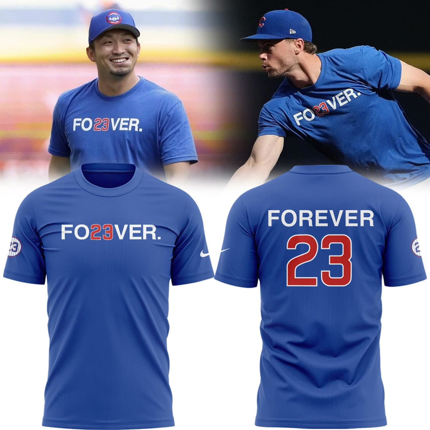 Fo23Ver T-Shirt Number 23 RIP Ryne Sandberg Legend Chicago Cubs Gifts For Baseball Lovers-1