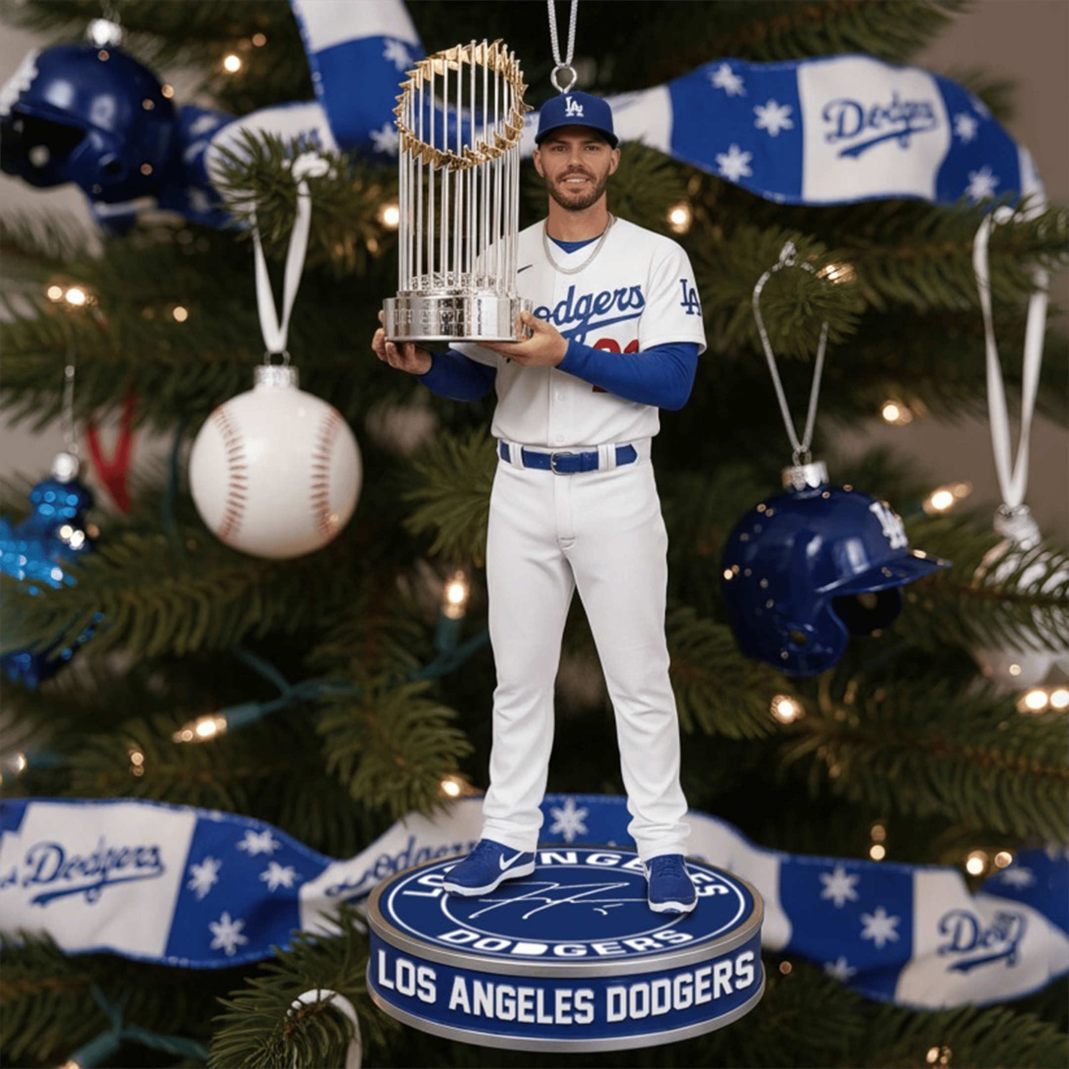 Frederick Charles Freeman Christmas Ornament LA Dodgers Xmas Decor Freddie Freeman Fans Gifts-1