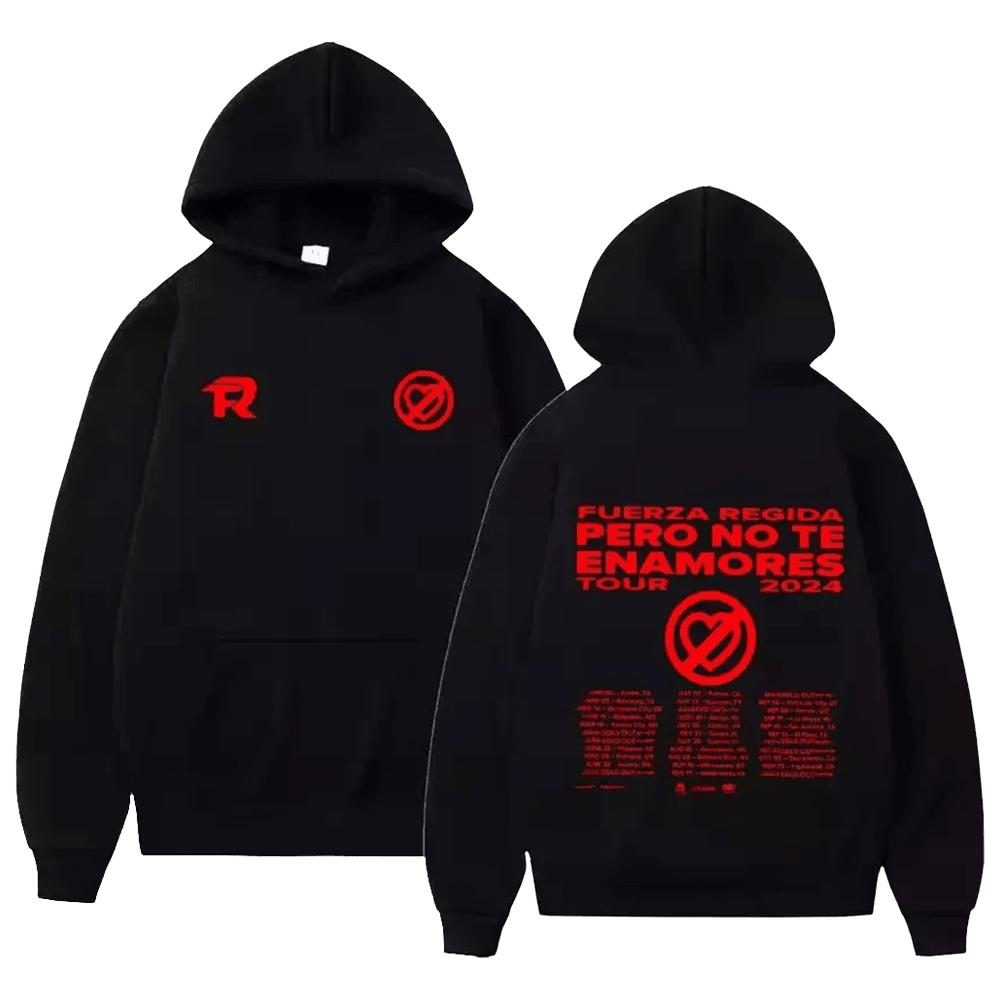 Fuerza Regida Merch Fuerza Regida Pero No Te Enamores Tour 2024 Hoodie Gifts For Fans-1