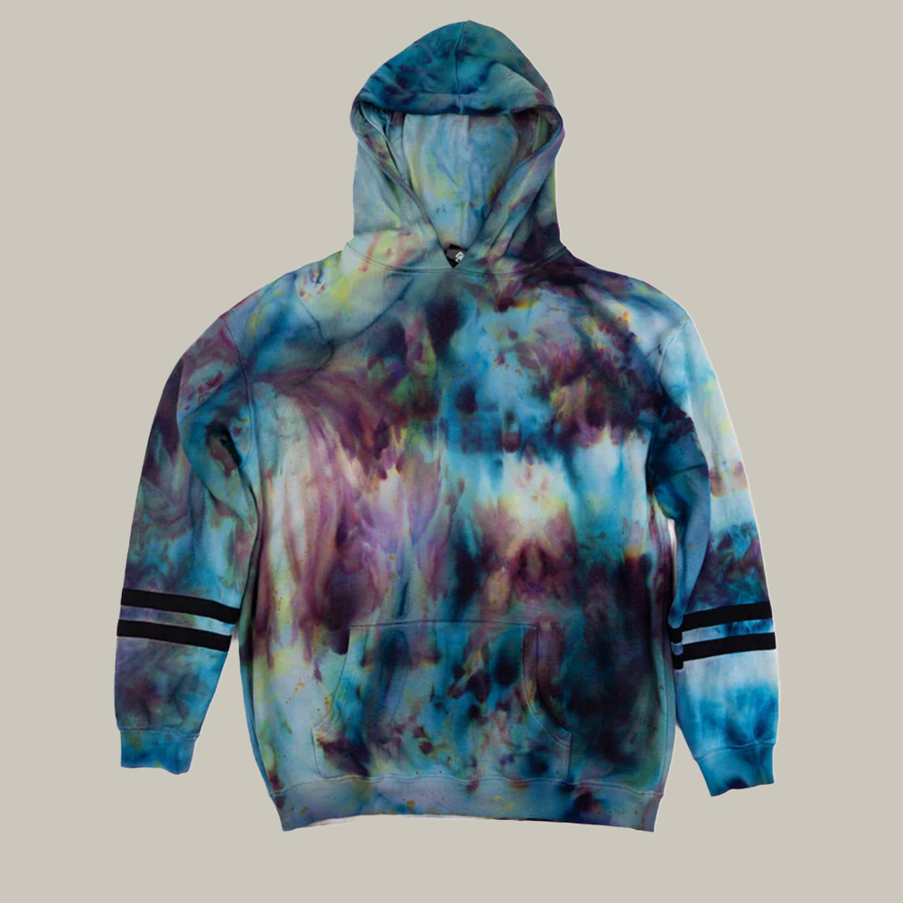 Galaxy Blue Purple Watercolor T-Shirt Vibrant Tie Dye Hoodie Gifts For Him-1