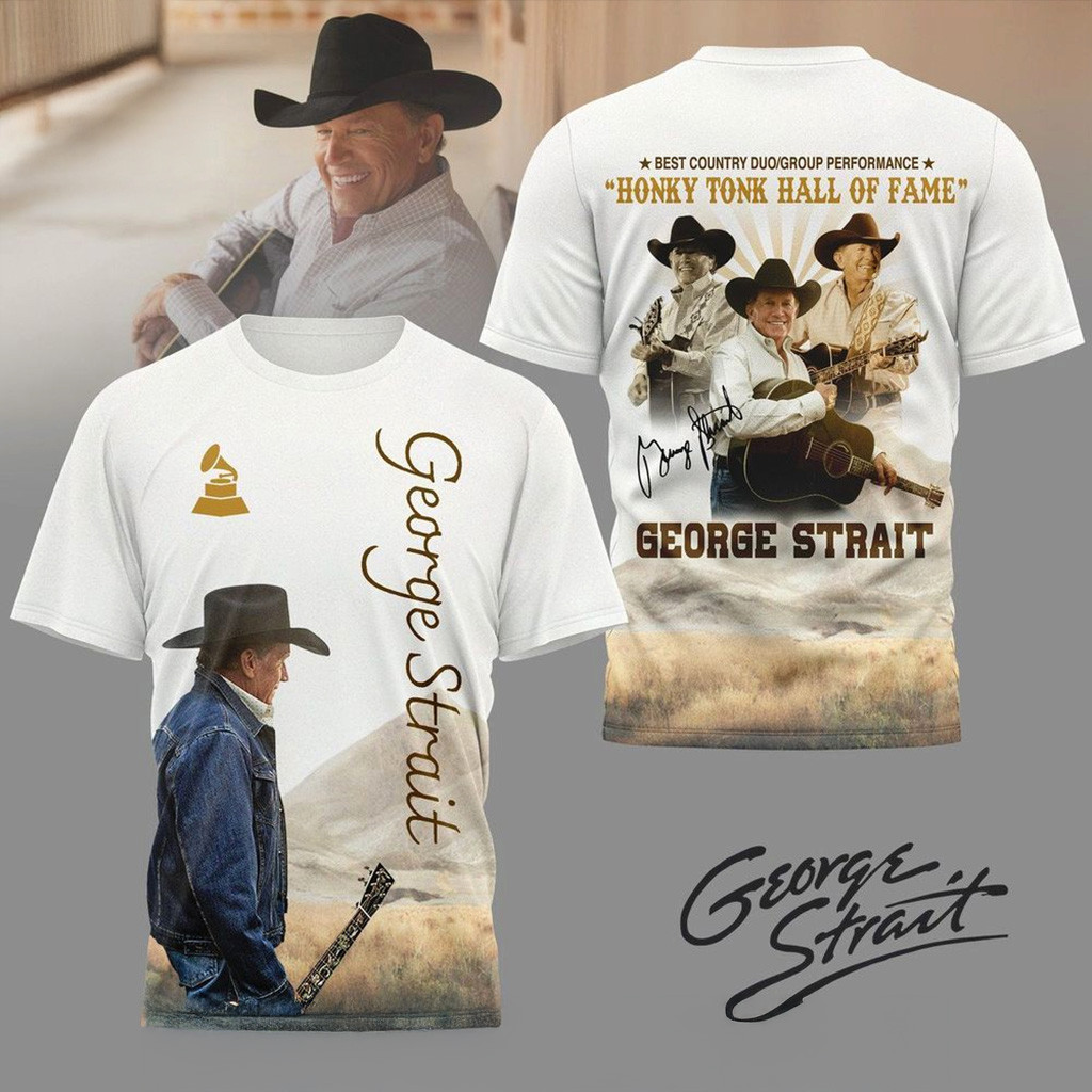 George Strait Honky Tonk Hall Of Fame T-Shirt George Strait Merch Christmas Gifts For Dad-1