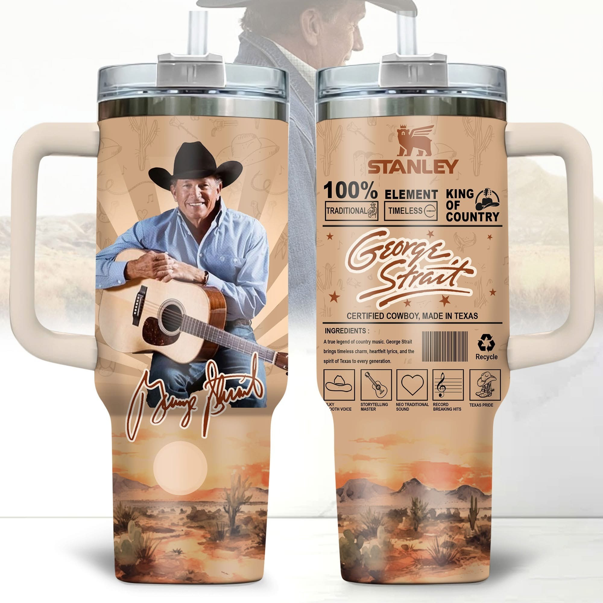 George Strait Tumbler Merchandise Country Music Lover Gifts For George Strait Fans For Dad-1