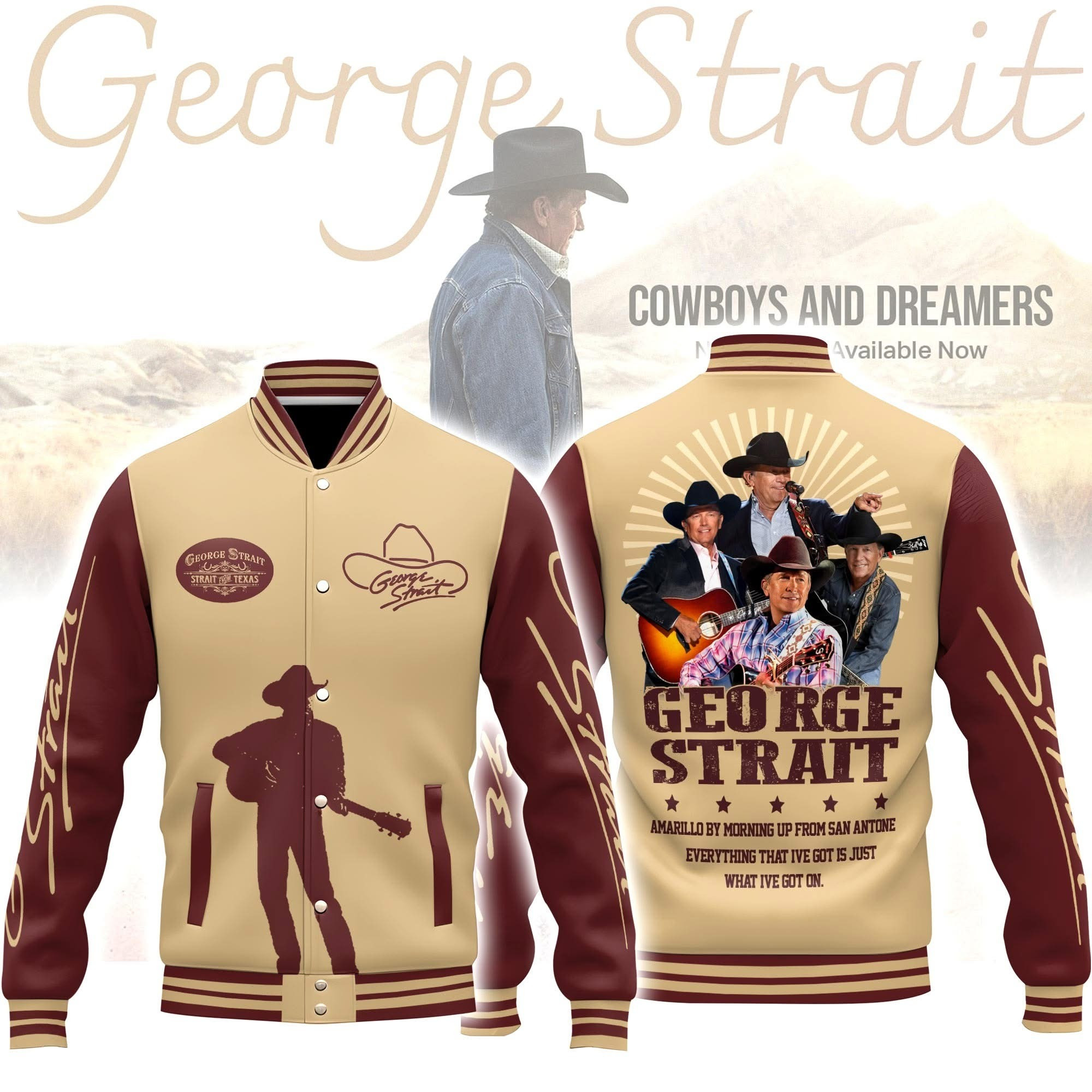George Strait Varsity Jacket Merch Country Music Lovers Gifts For George Strait Fans-1