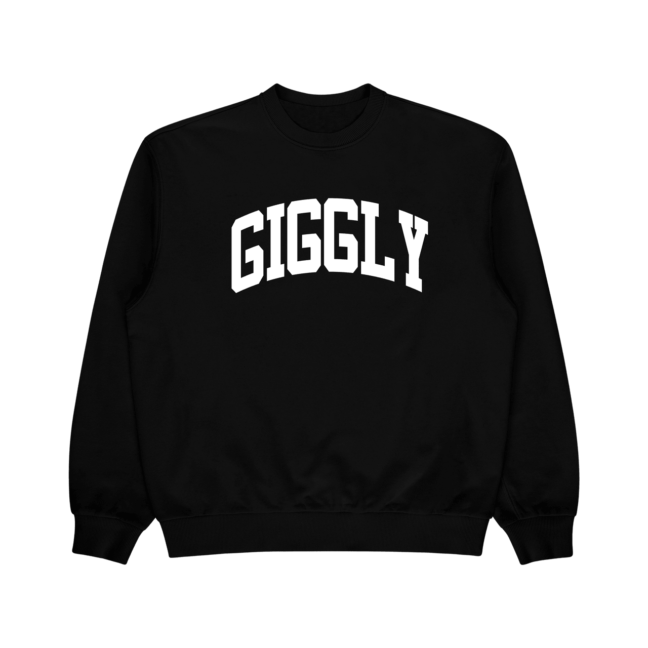 Giggly Squad Merch Collegiate Sweatshirt Black Giggly Squad Tour Crewneck Clothing Gifts-1