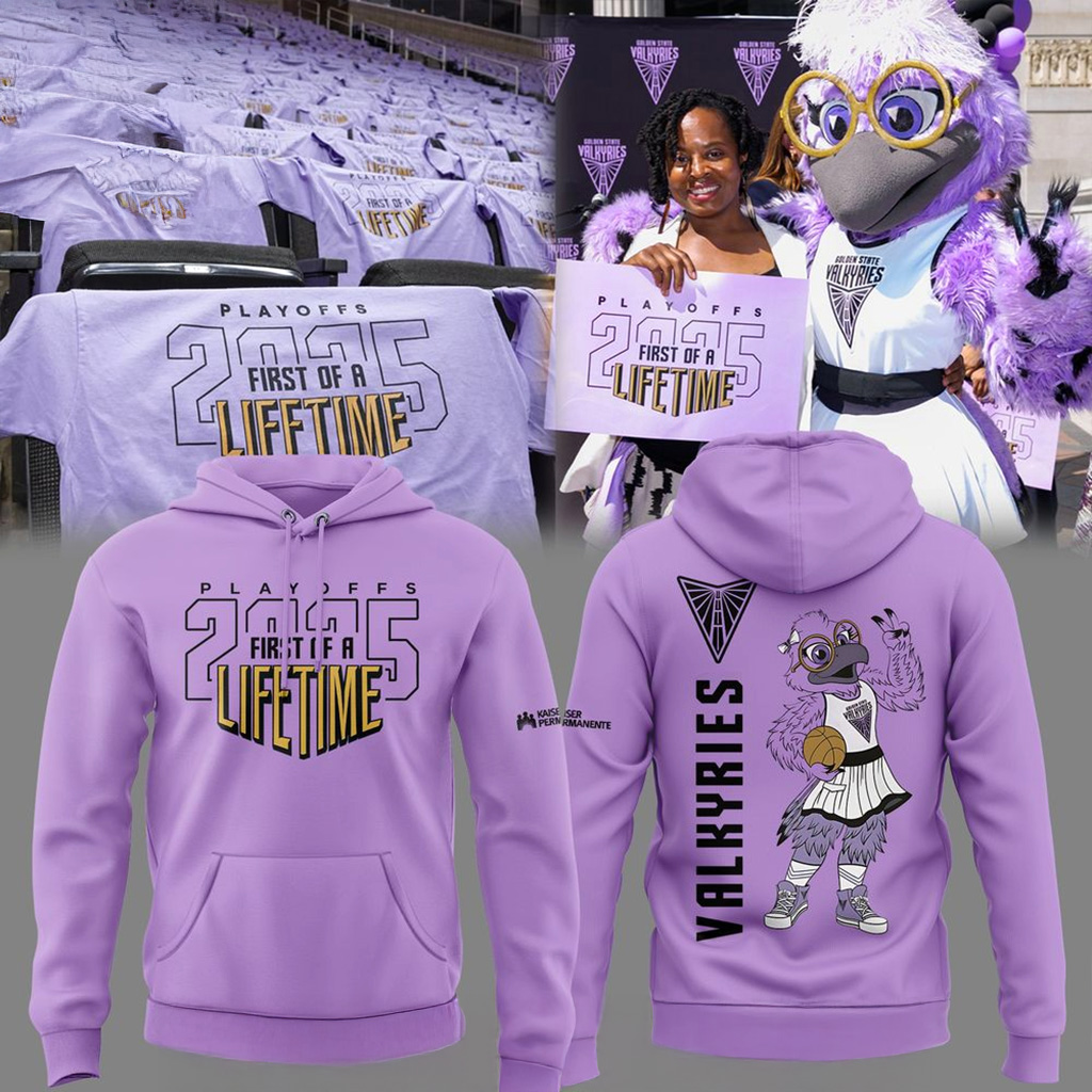 Golden State Valkyries Playoffs First Of A Lifetime 2025 Hoodie Valkyries Merch Wife Gifts-1