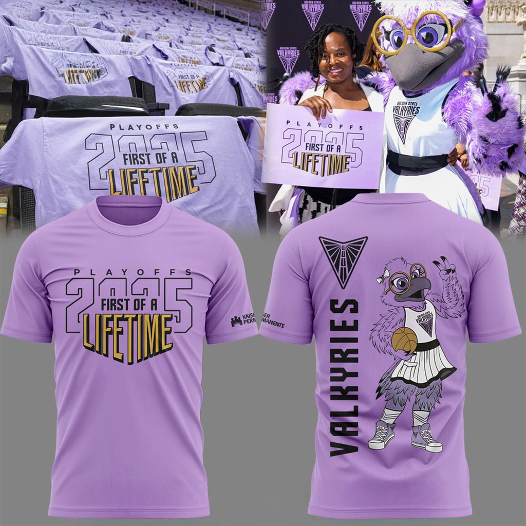 Golden State Valkyries Playoffs First Of A Lifetime 2025 T-Shirt Valkyries Merch Fan Gifts-1