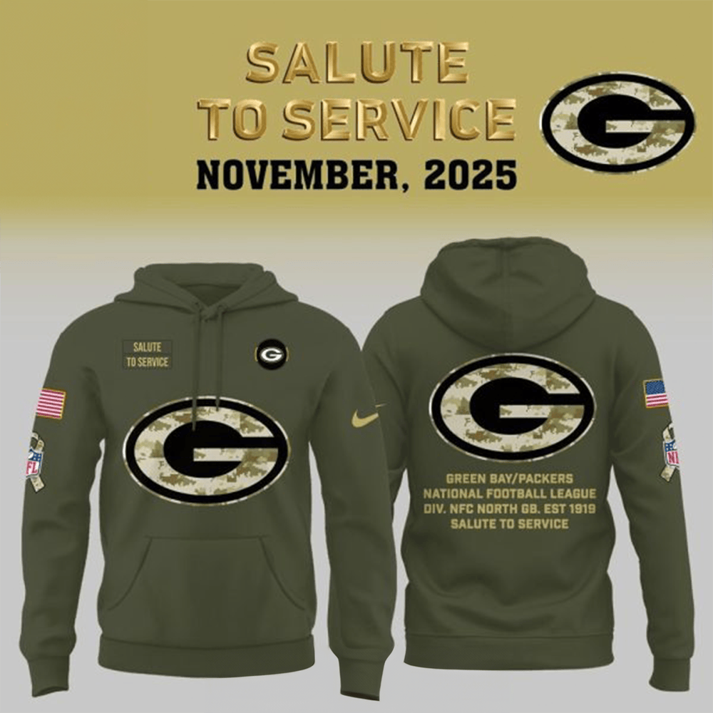 Green Bay Packers Salute To Service Hoodie NFL X Military Clothing Green Bay Packers Presents-1