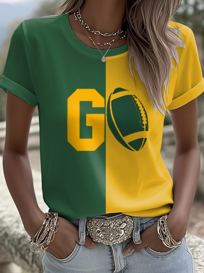 Green Bay Packers T-Shirt Women's Game Day Football Gifts For Packers Fans For Her-1 Green Bay Packers T-Shirt Women's Game Day Football Gifts For Packers Fans For Her-1