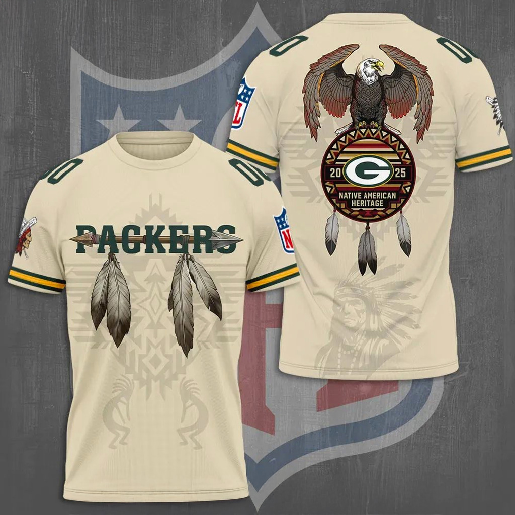 Green Bay Packers X Native American Heritage Shirt Packers Merch Gift For Football Lovers-1