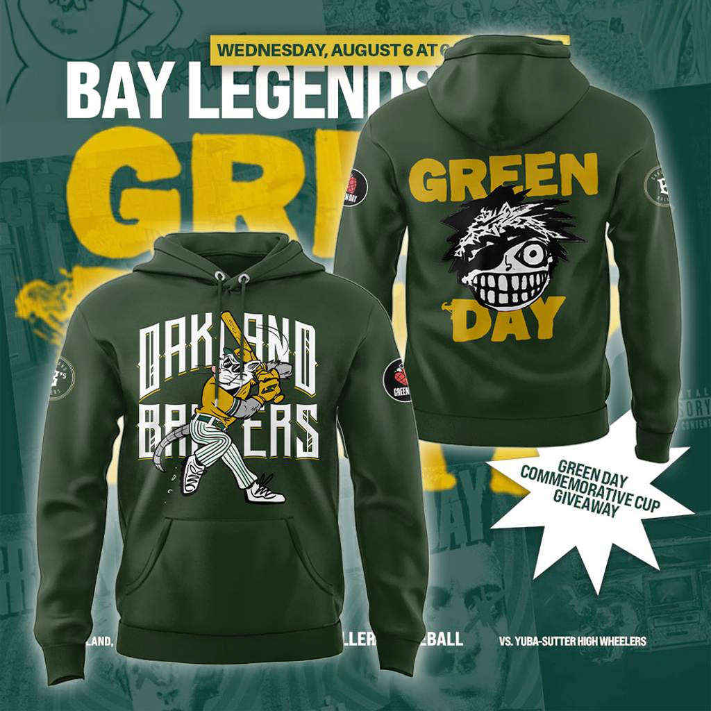 Green Day x Oakland Ballers Special Hoodie Ballers Merch Christmas Ideas For Boyfriend-1 Green Day x Oakland Ballers Special Hoodie Ballers Merch Christmas Ideas For Boyfriend-1