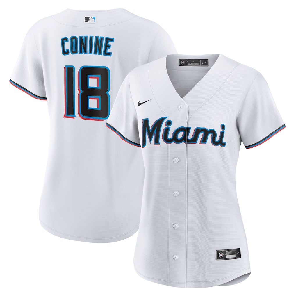 Griffin Conine Miami Marlins Nike Women's Home Replica Jersey - White-1