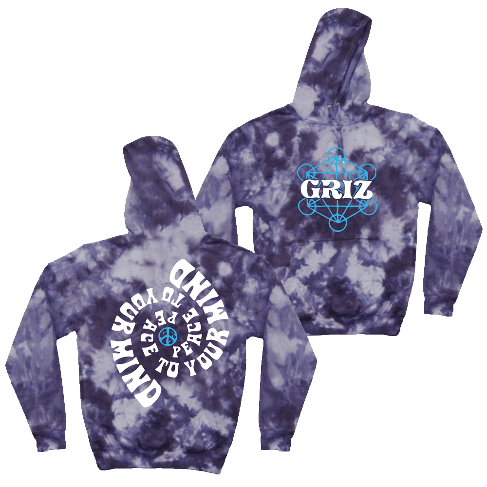 Griz Merch Griz Peace To Your Mind Tie Dye Hoodie Gifts For DJ Fans Gifts For Best Friend-1