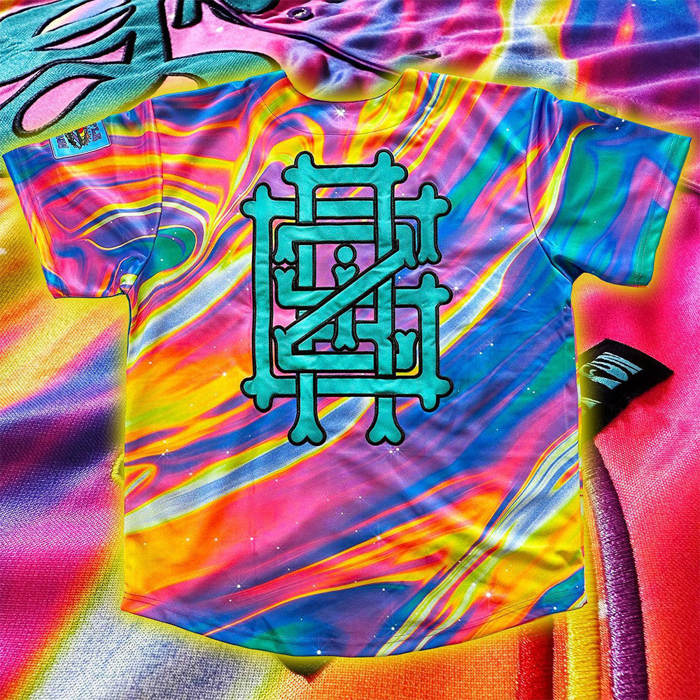 Griz Merch Griz Rainbow Baseball Jersey Gifts For DJ Fans Christmas Gift for Him Gifts For BFF-1