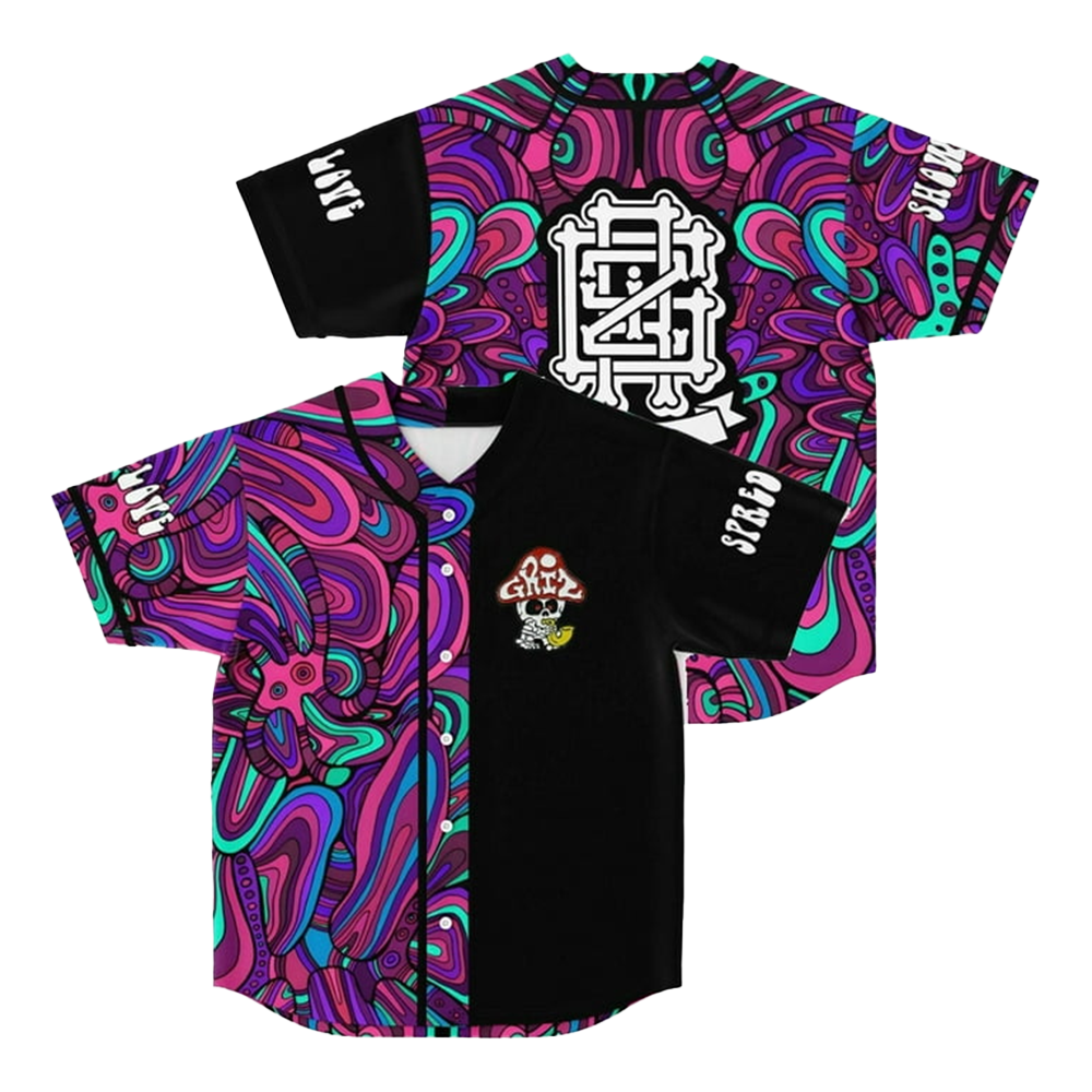 Griz Merch Skull Griz Baseball Jersey Gifts For DJ Fans Father's Day Gift for Dad Gifts For BFF-1