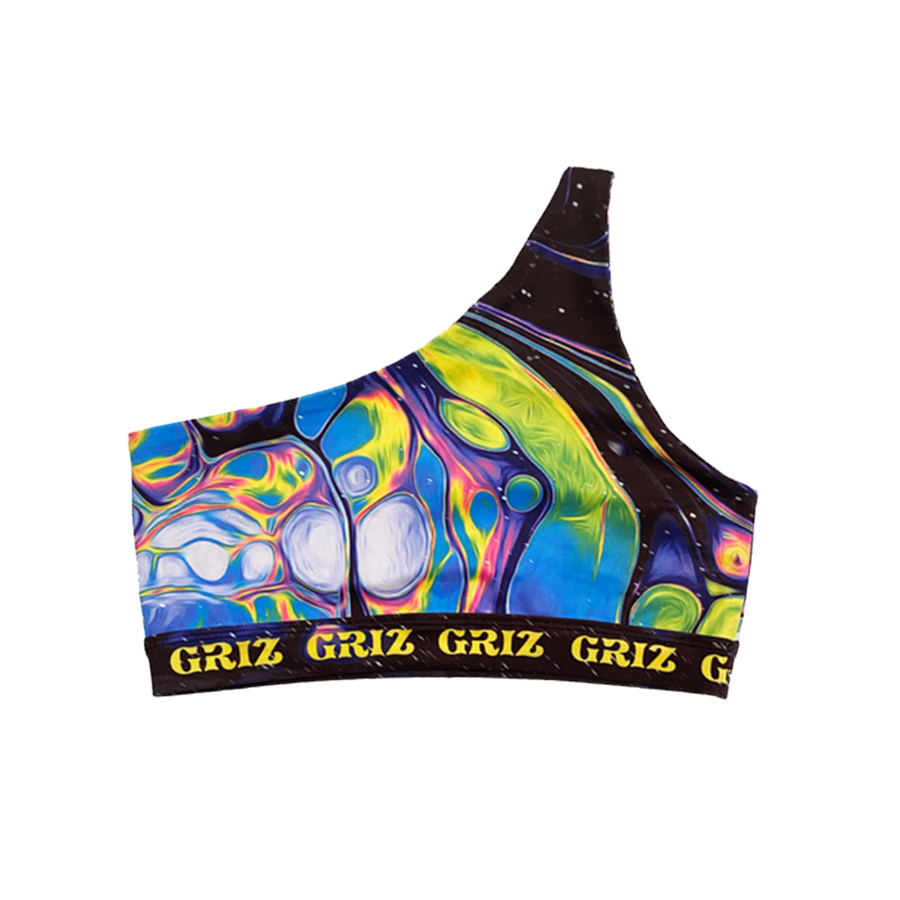 Griz Merch Summer Nova Activewear One-Shoulder Sports Bra DJ Fans Gifts Gifts For Besties-1