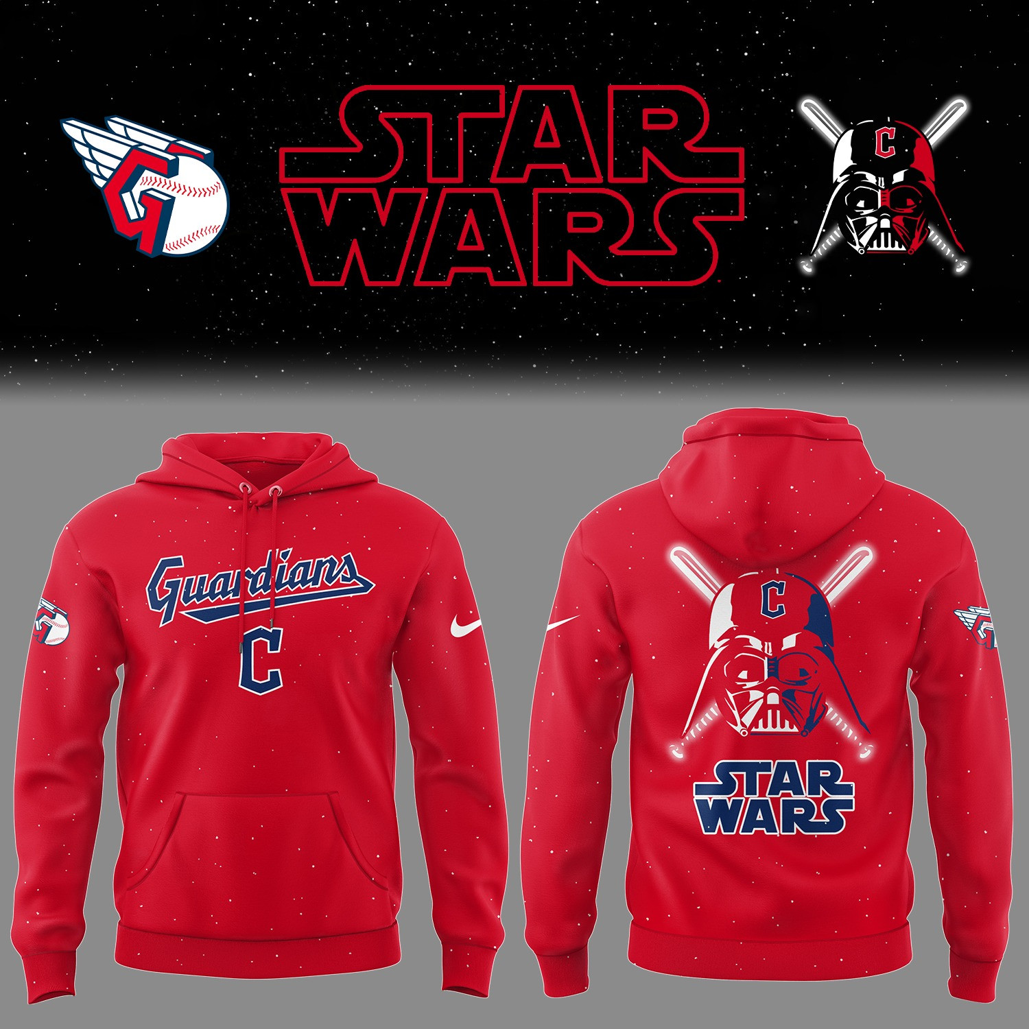 Guardians X Star Wars Hoodie Guardians Cleveland Guardians Fan Merch Father's Day Gifts-1