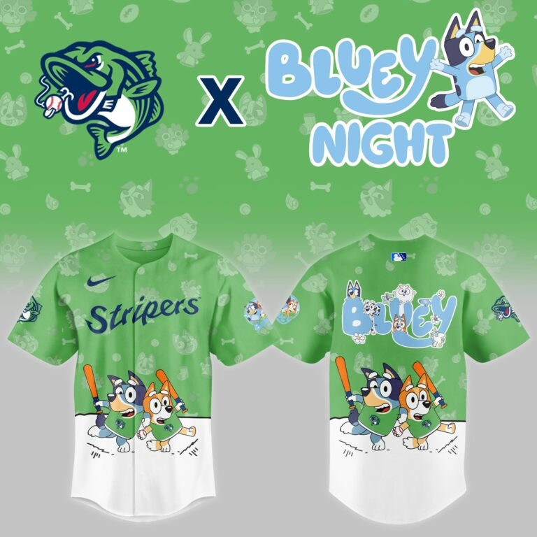 Gwinnett Stripers x Bluey Night Jersey MiLB Merch Baseball Cute Gifts For Bluey Lovers-1