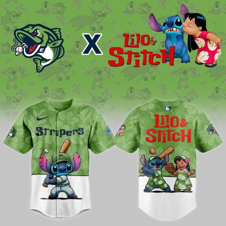 Gwinnett Stripers x Lilo Stitch Jersey MiLB Merch Baseball Gifts For Stitch Lovers-1
