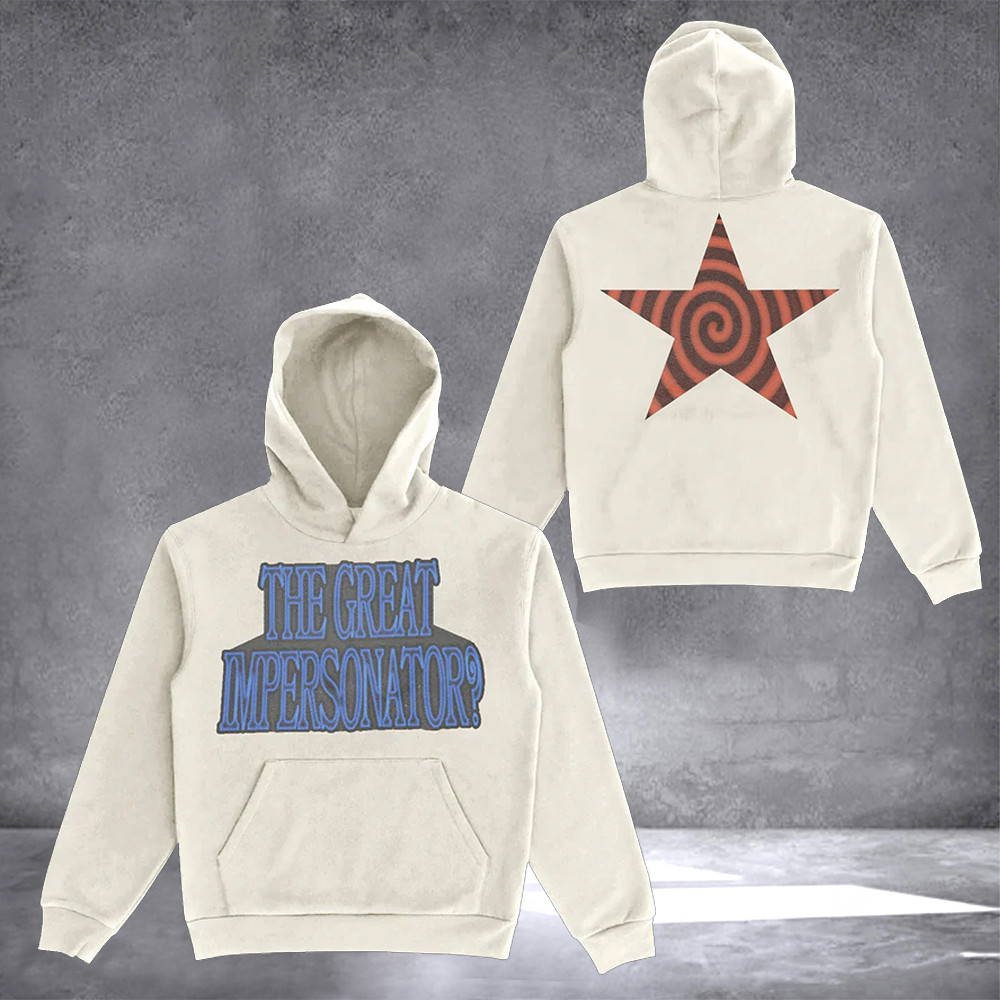 Halsey Tour Merch Hoodie The Great Impersonator Off White Hooded Sweatshirt Fan Apparel-1