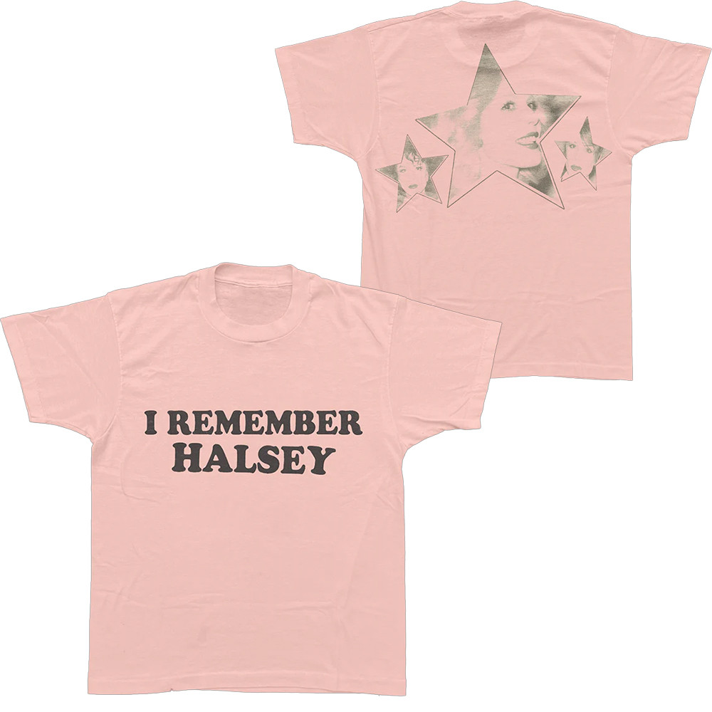 Halsey Tour Merch T-Shirt I Remember Halsey Pink Tee Fan Gifts For Her For Girls-1