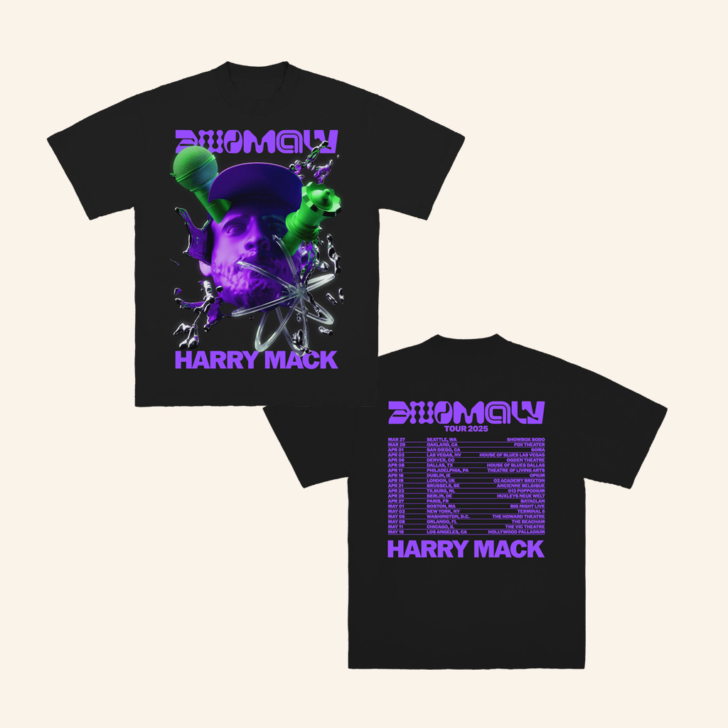 Harry Mack Merch Anomaly Tour 2025 Black T-Shirt Gifts For Fans-1