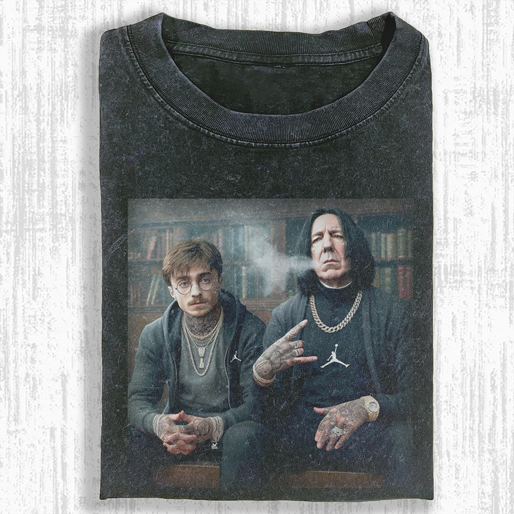 Harry Potter And Severus Snape T-Shirt Thug Life Funny Harry Potter Gifts For Him-1