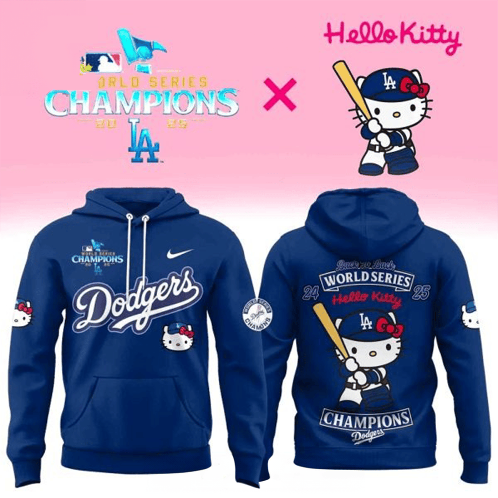 Hello Kitty x Dodgers 2025 Hoodie Back To Back World Series Champions Hoodie LA Dodgers Gifts-1 Hello Kitty x Dodgers 2025 Hoodie Back To Back World Series Champions Hoodie LA Dodgers Gifts-1
