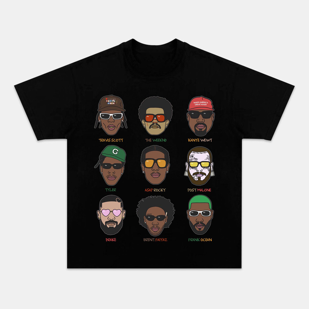 Hip Hop RB Big Faces Graphic T-Shirt Fan Merch Christmas Gifts For Hip Hop Lovers-1