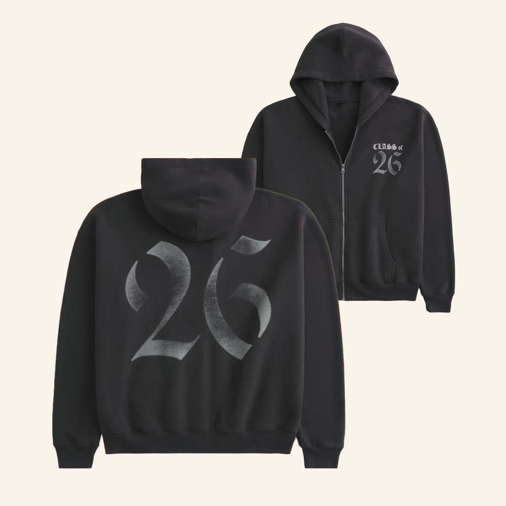 Hollister Co Merch Boxy Class Of 26 Graphic Zip Up Hoodie Birthday Gifts For Husband-1