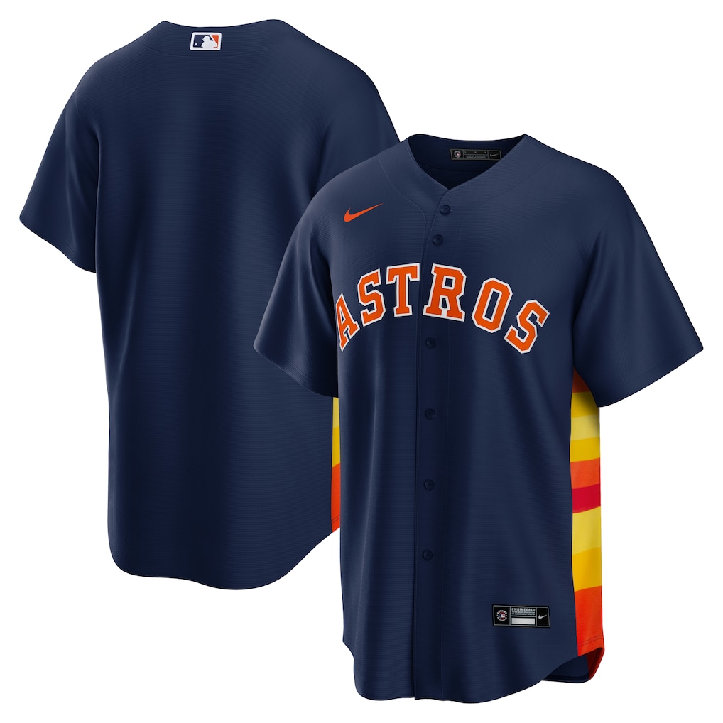 Houston Astros Nike Alternate Replica Team Jersey - Navy-1