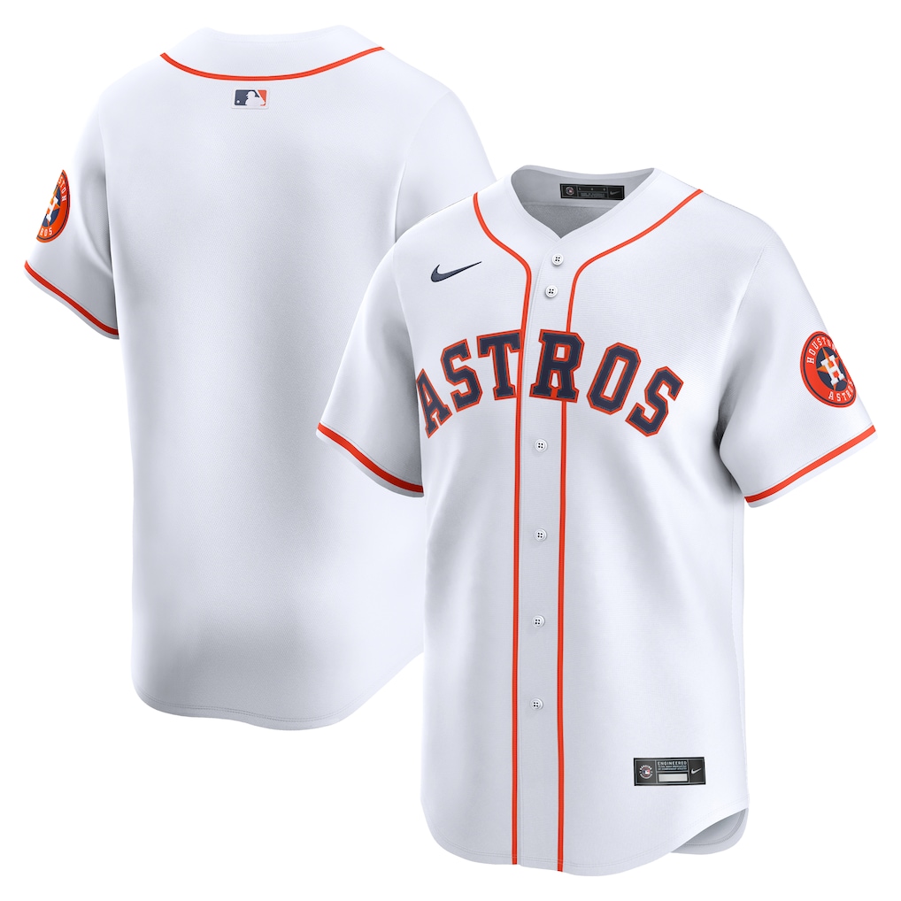 Houston Astros Nike Home Limited Jersey - White-1