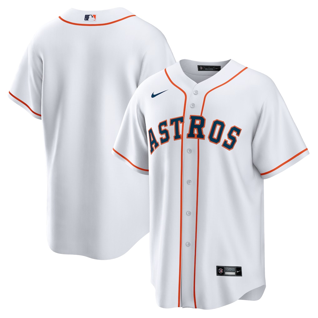 Houston Astros Nike Home Replica Team Jersey - White-1