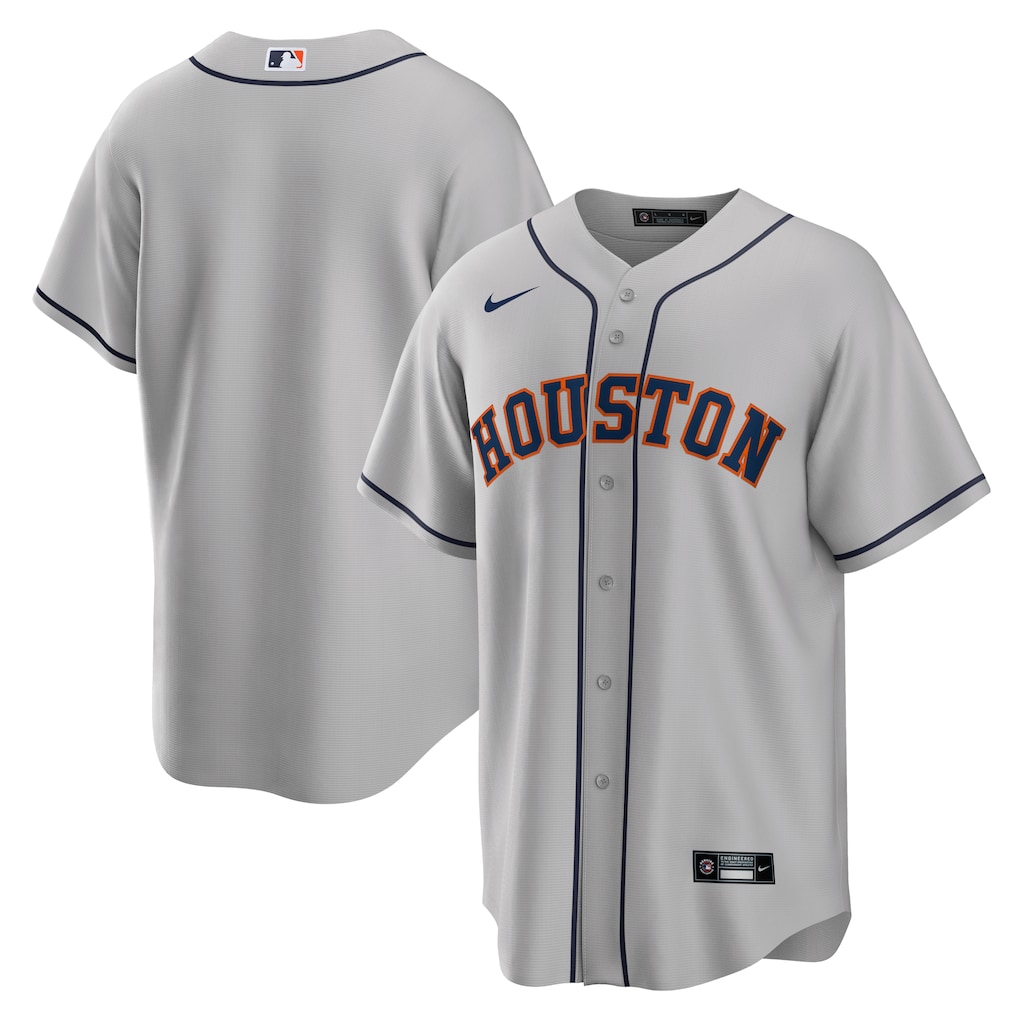 Houston Astros Nike Road Replica Team Jersey - Gray-1